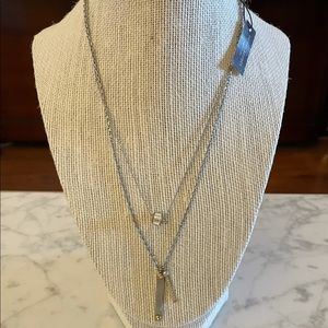 Henri Bendel Double Silver/Gold Necklace NWT